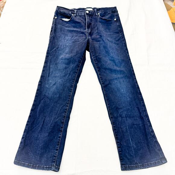 Good American Good Legs Dark Wash Denim Skinny Jeans Size 12 / 31 - Picture 2 of 8